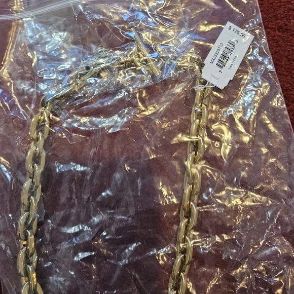 Michael Kors Chain Link Padlock Necklace 14k Gold Plated Stainless Steel NWT - Picture 15 of 16